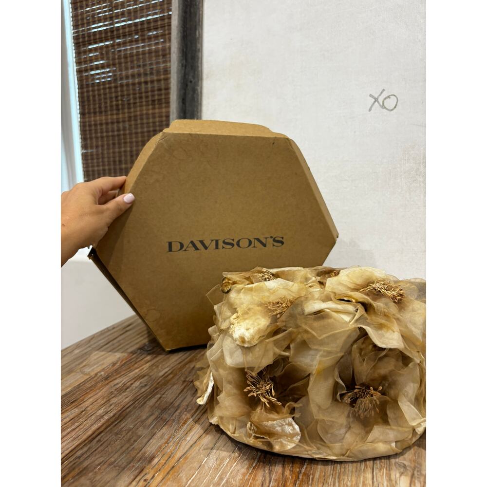 Vintage 1950s Union Made Floral Millinery Hat Original Davison’s Box